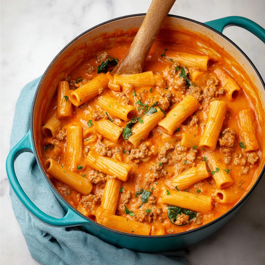 One Pot Sausage Rigatoni Recipe - Recipe Image