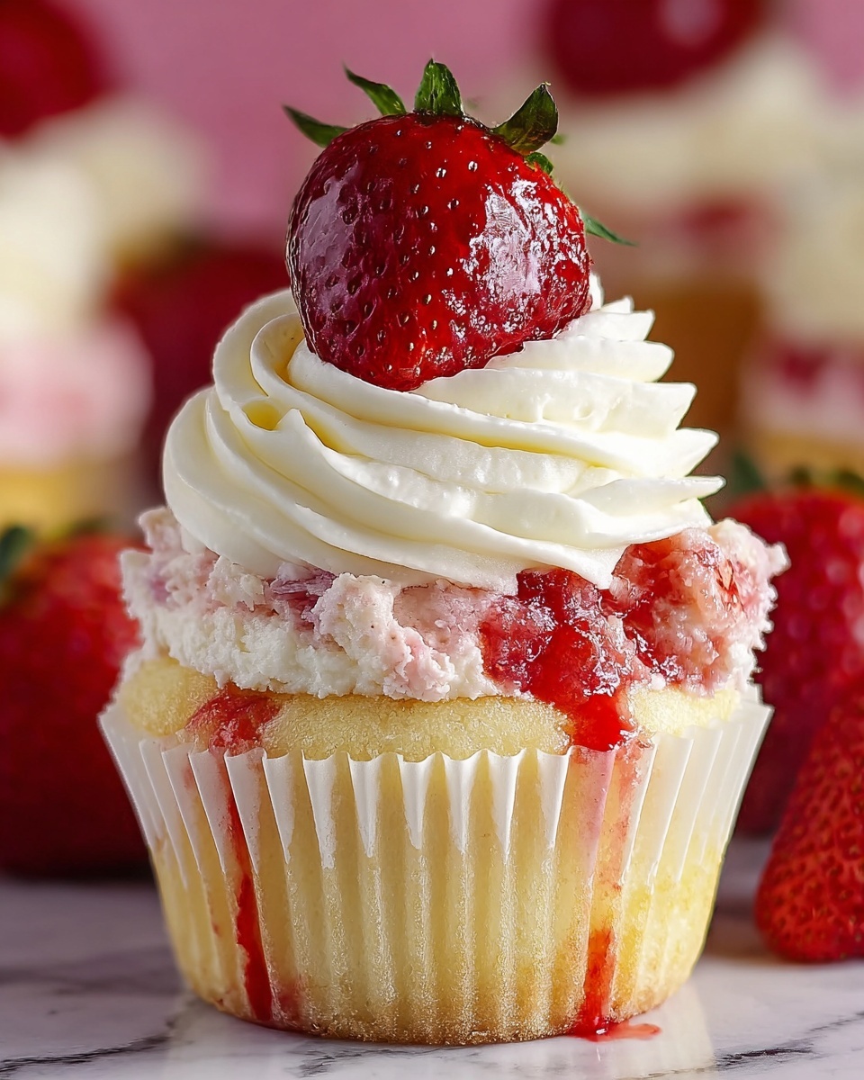 Strawberry Cheesecake Cupcakes Recipe - Recipe Image