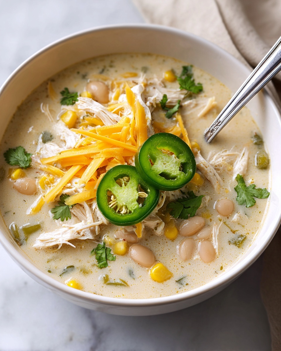 Creamy Crockpot White Chicken Chili Recipe - Recipe Image