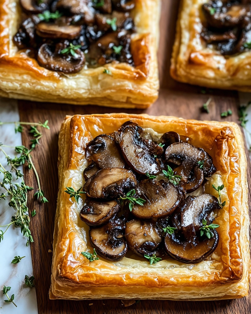 Mushroom Puff Pastry Tarts Recipe - Recipe Image