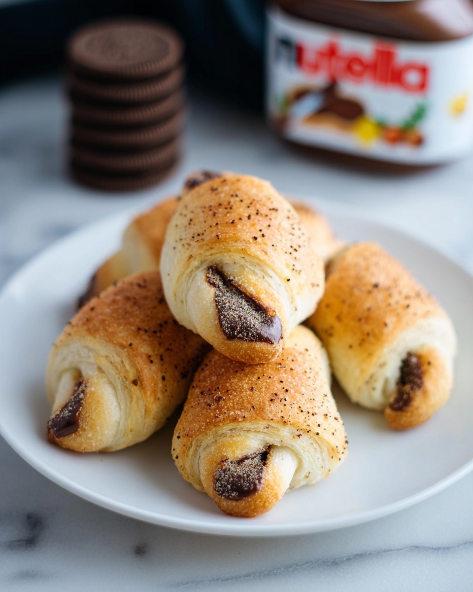 Oreo and Nutella Stuffed Crescent Rolls Recipe - Recipe Image