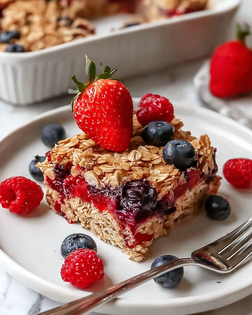 Mixed Berry Baked Oatmeal Recipe - Recipe Image