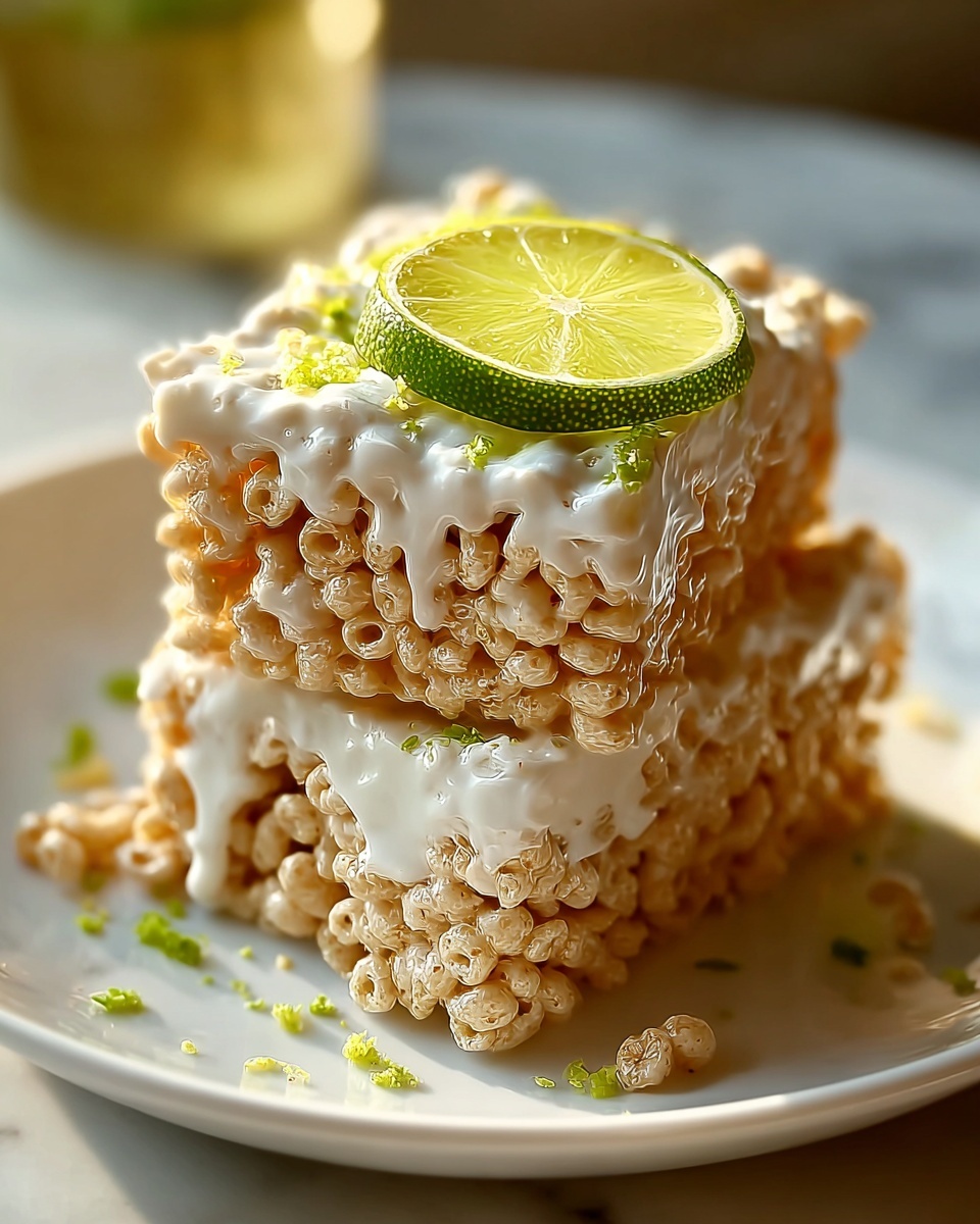 Key Lime Pie Rice Krispie Treats Recipe - Recipe Image