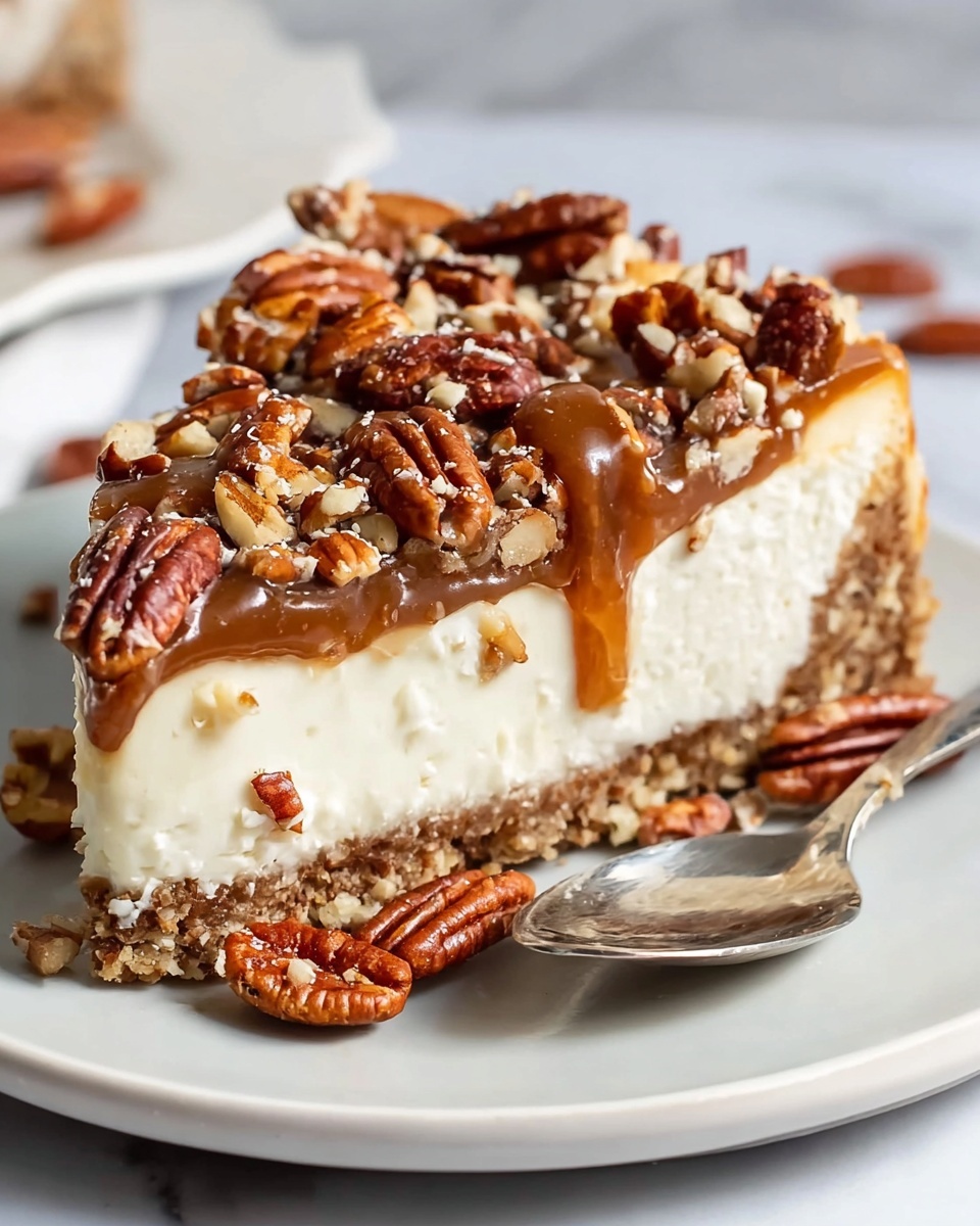 No-Bake Keto Pecan Pie Cheesecake Recipe - Recipe Image