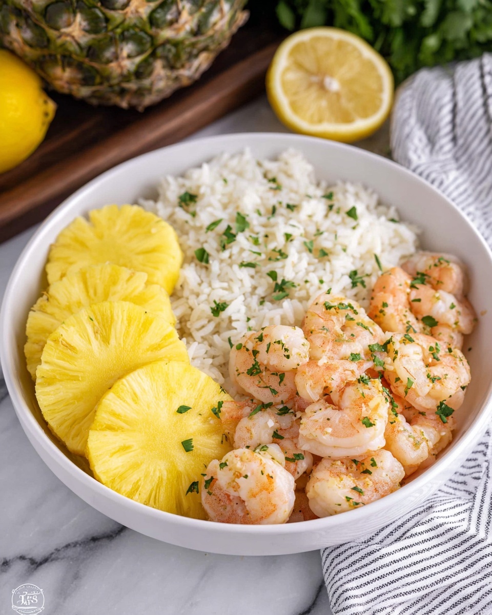 Air Fryer Hawaiian Garlic Shrimp Recipe - Recipe Image