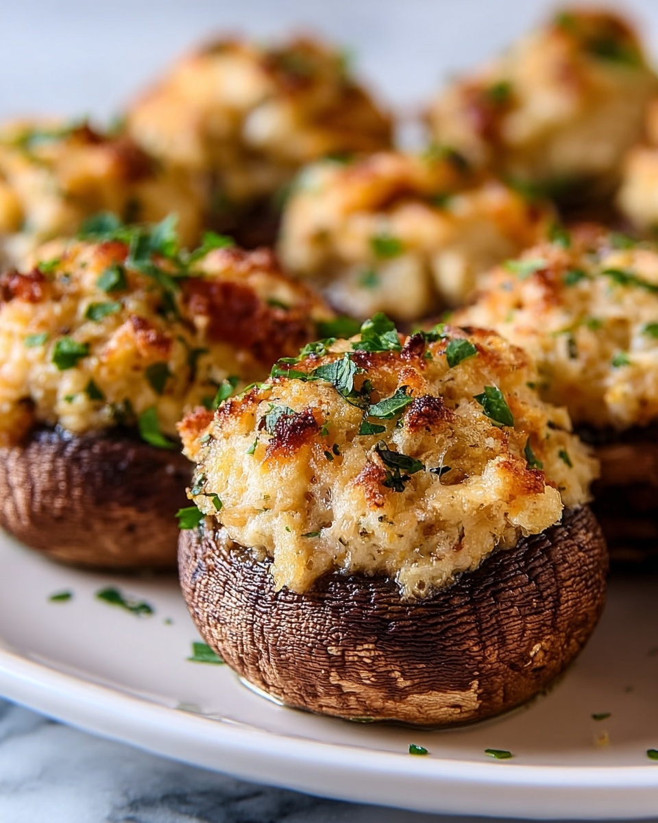 Easy Crab Stuffed Mushrooms for a Flavor-Packed Weeknight Dinner Recipe - Recipe Image
