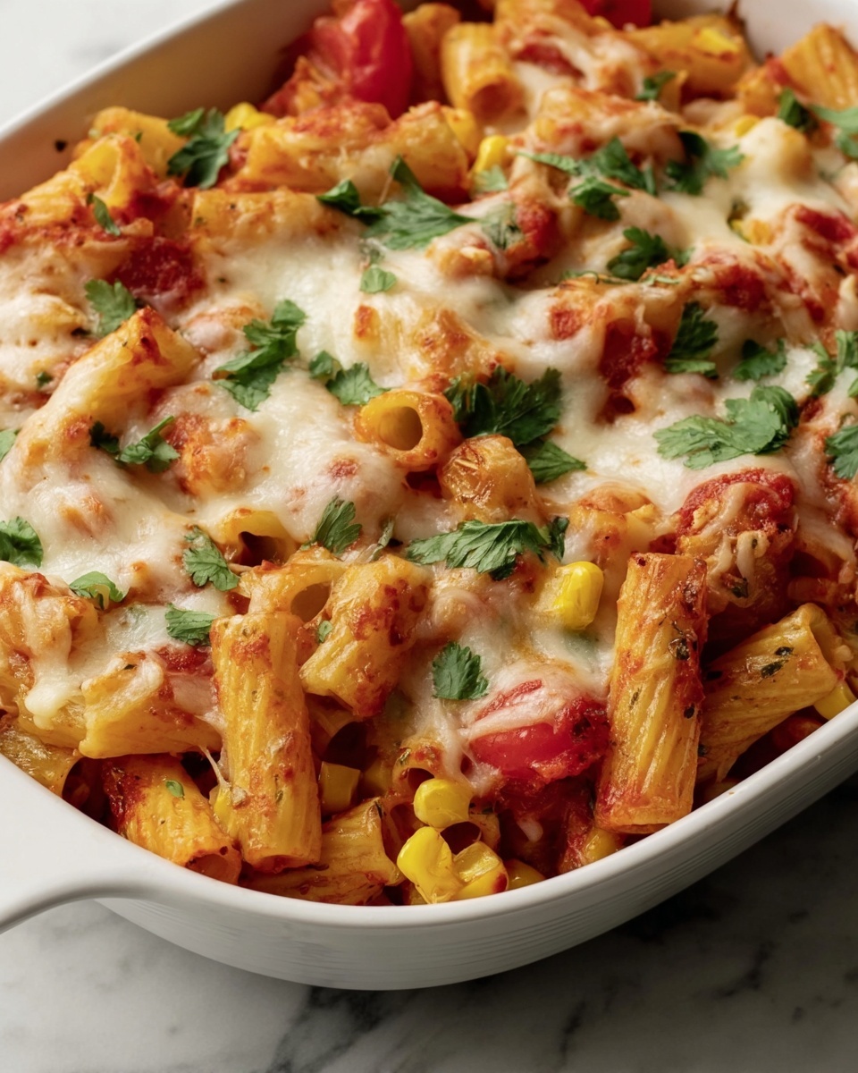 Simple Chicken Enchilada Pasta Bake Recipe - Recipe Image