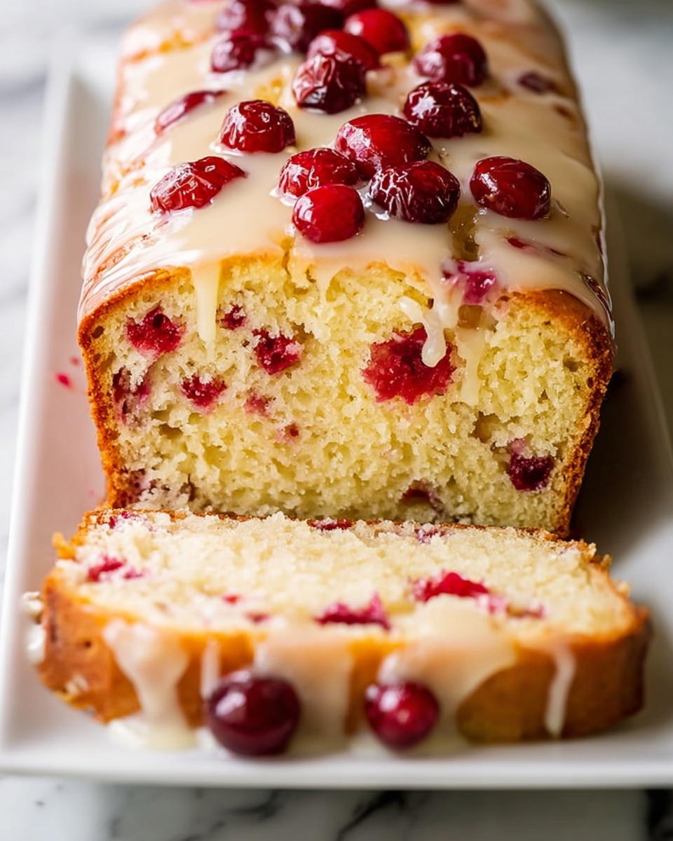 Homemade Cranberry Bread With Fresh Orange Glaze Recipe - Recipe Image