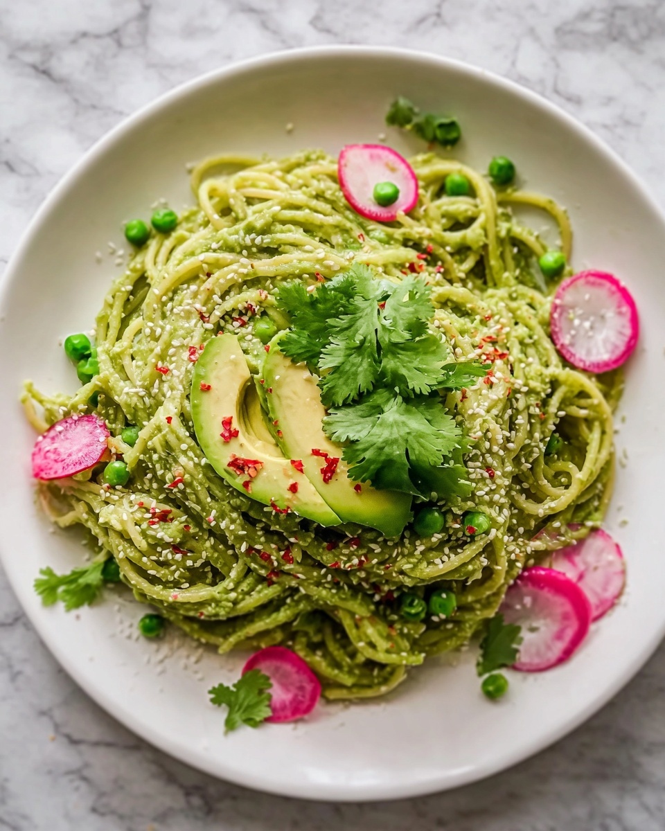 Creamy Green Tahini Noodles Recipe - Recipe Image