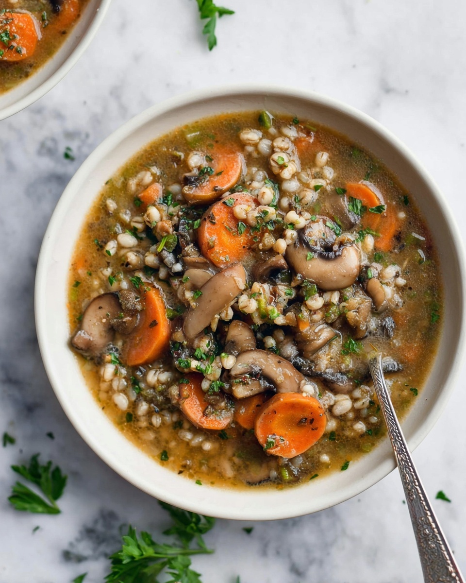 Vegan Mushroom Barley Soup Recipe - Recipe Image