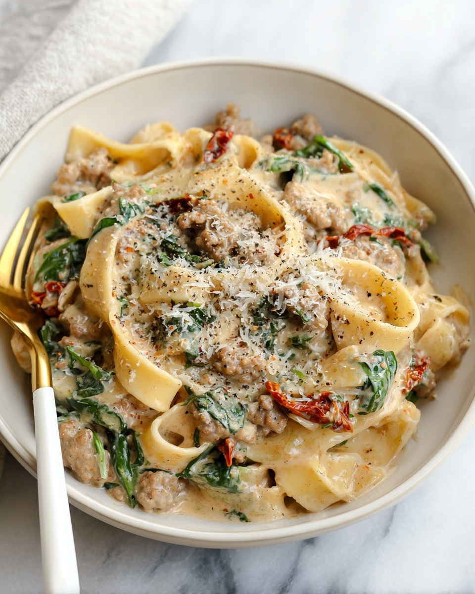 Tuscan Sausage Pasta Recipe - Recipe Image
