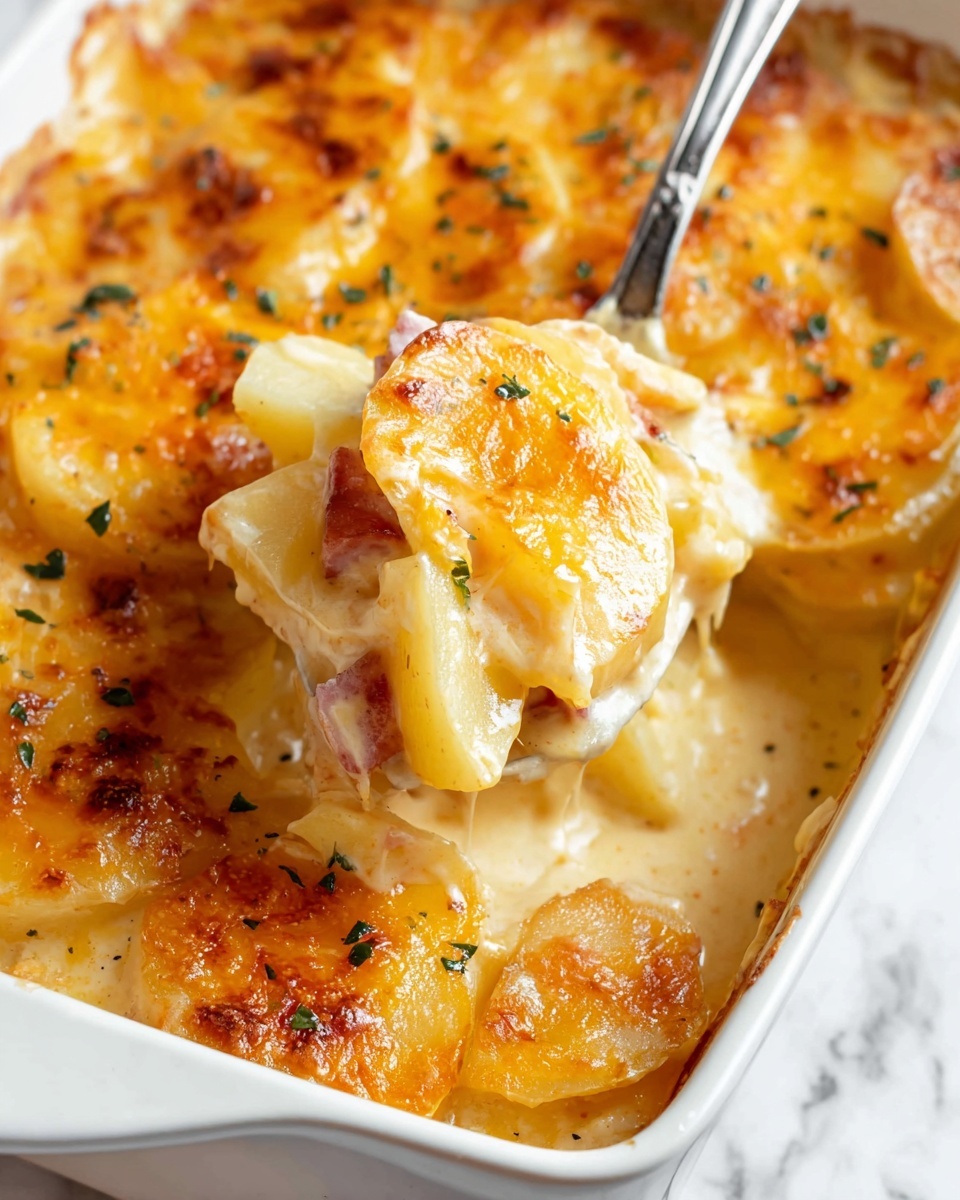 Easy Ham and Potato Casserole Recipe - Recipe Image