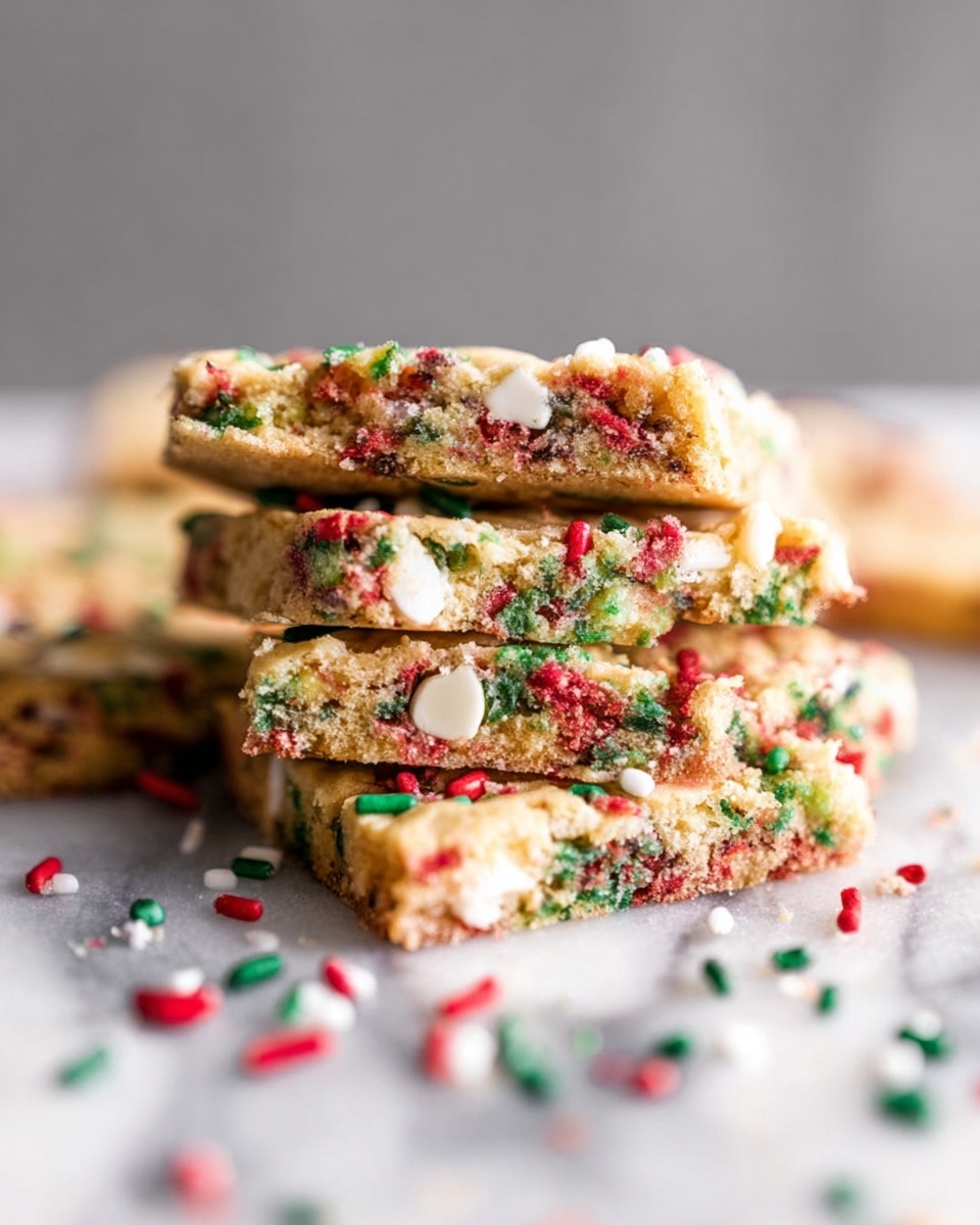 Christmas Cake Batter Blondies Recipe - Recipe Image