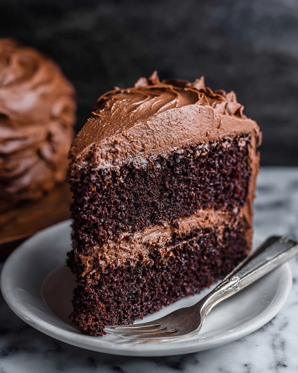 Decadent Chocolate Cake with Cream Cheese Frosting Recipe - Recipe Image