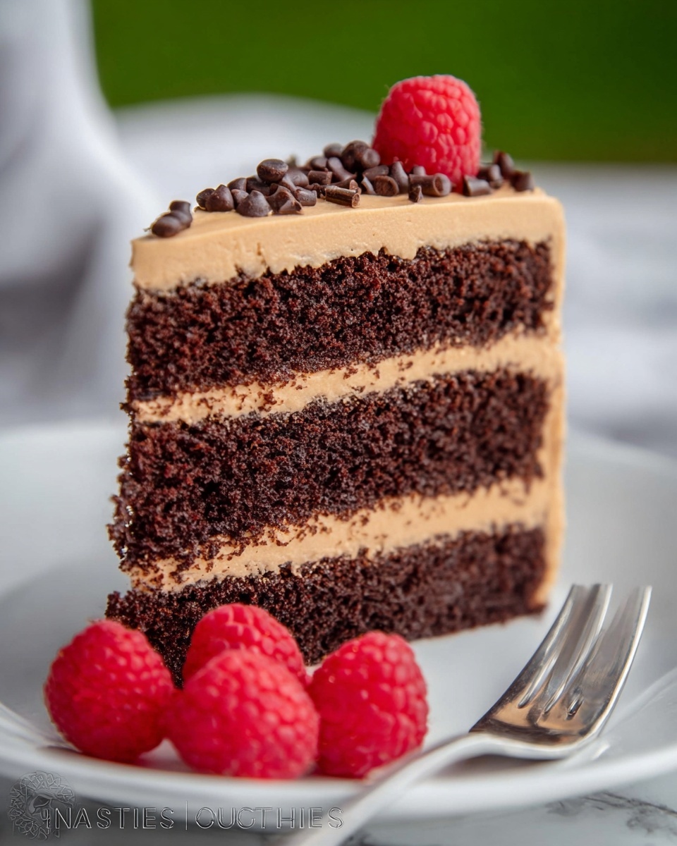 Chocolate Prague Cake with Raspberries and Cream Recipe - Recipe Image