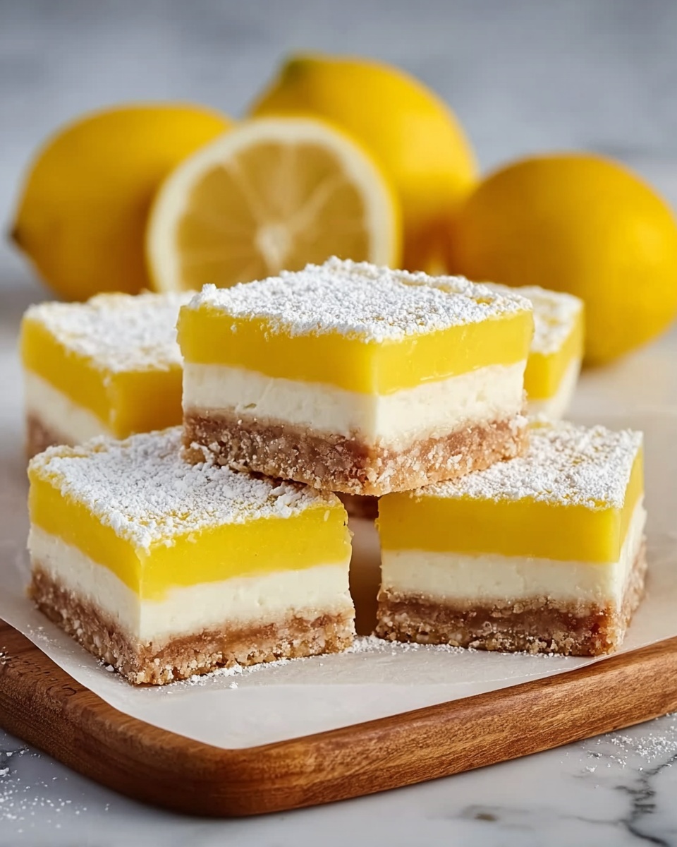 Zesty Cream Cheese Lemon Bars Recipe - Recipe Image