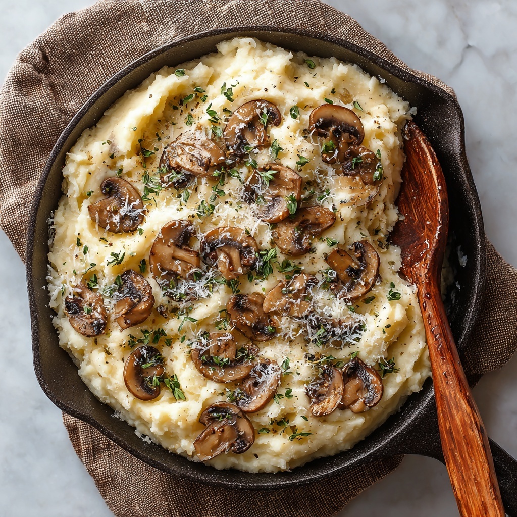 Creamy Mushroom Mashed Potatoes Recipe - Recipe Image