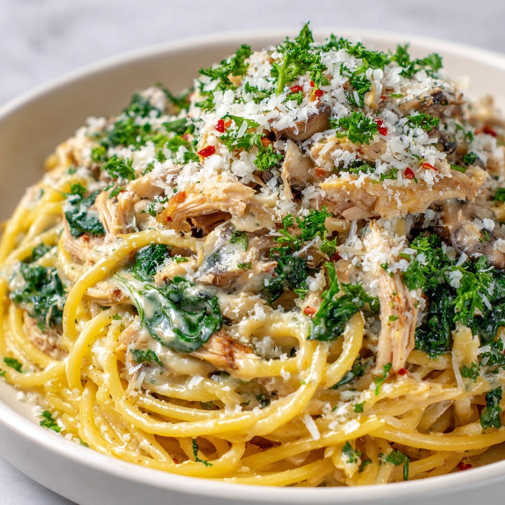 Turkey Tetrazzini with Spinach Recipe - Recipe Image