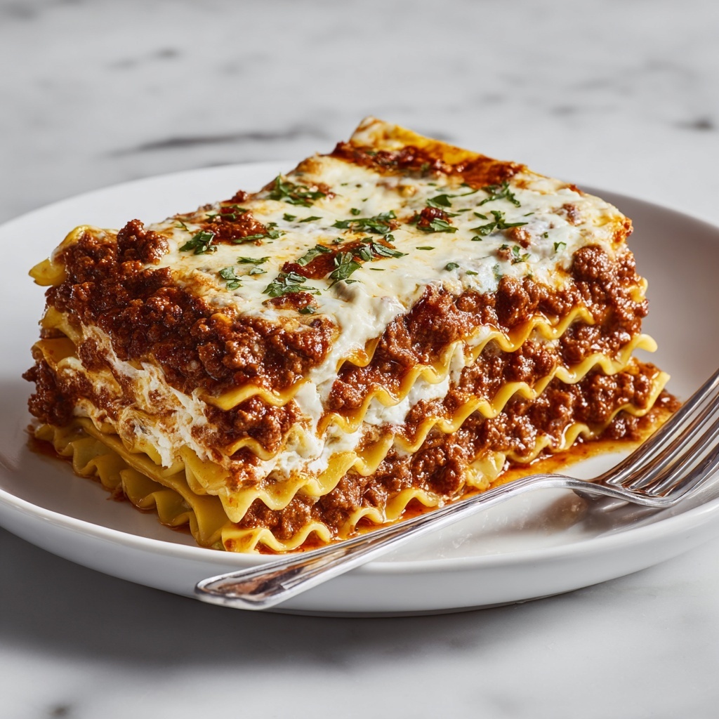 Easy Meat Lasagna Recipe - Recipe Image