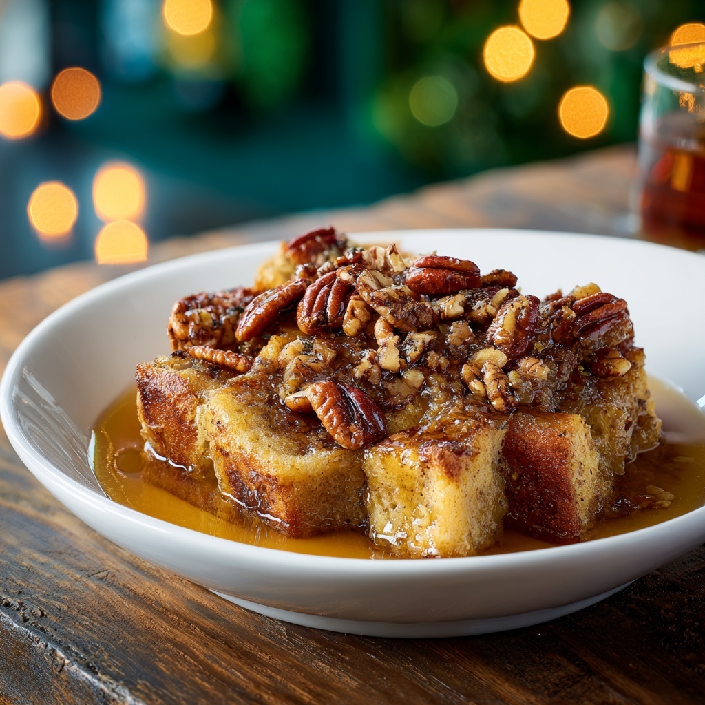 Pecan Pie Bread Pudding Recipe - Recipe Image