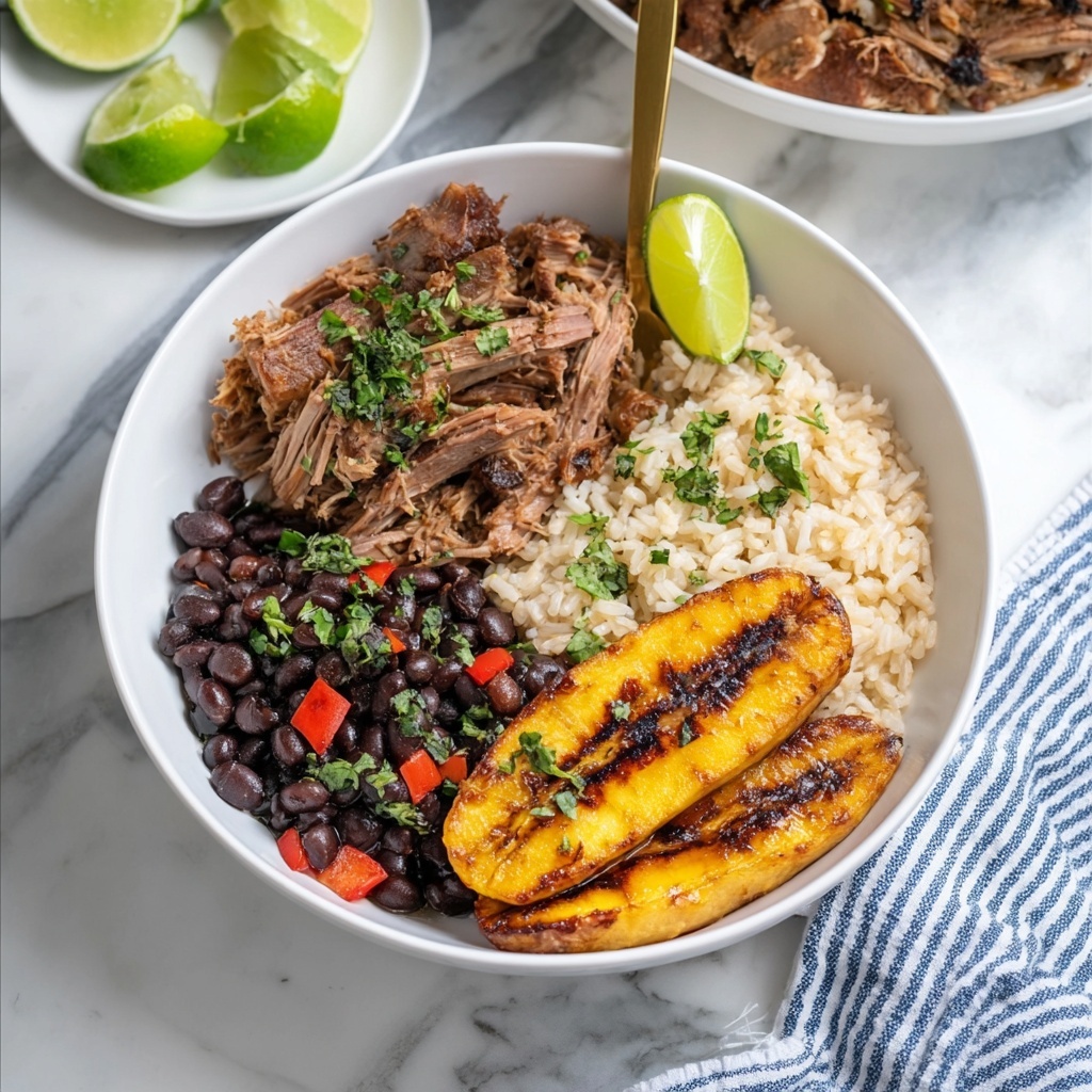 Cuban Bowls with Pork, Black Beans, & Fried Bananas Recipe - Recipe Image