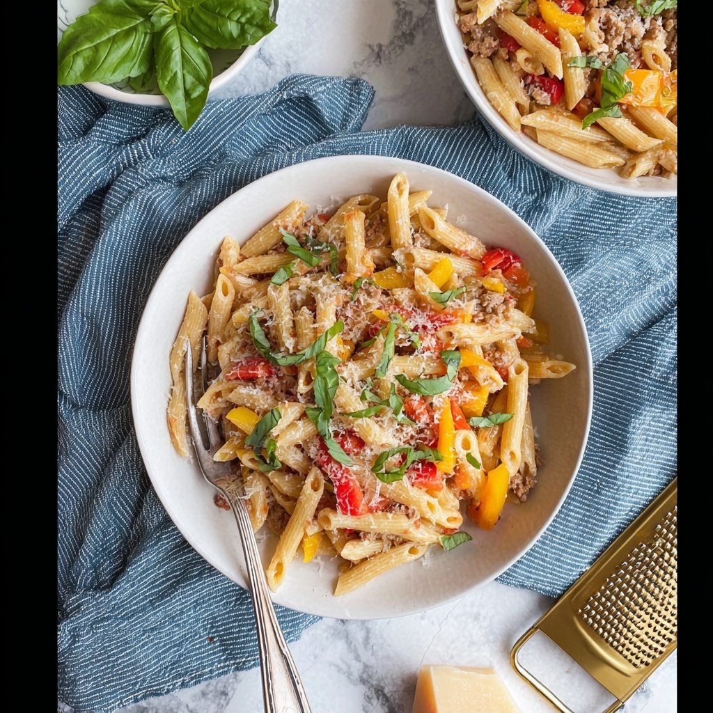 Sausage Pepper Pasta Recipe - Recipe Image