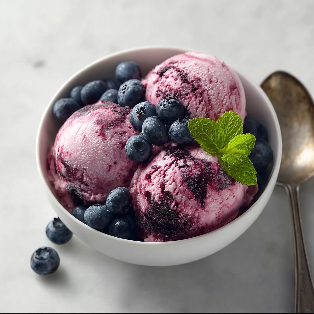 Blueberry Greek Frozen Yogurt Recipe - Recipe Image