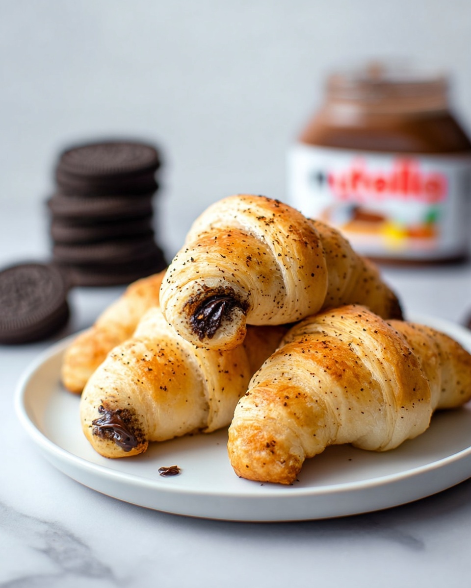 Oreo and Nutella Stuffed Crescent Rolls Recipe - Recipe Image