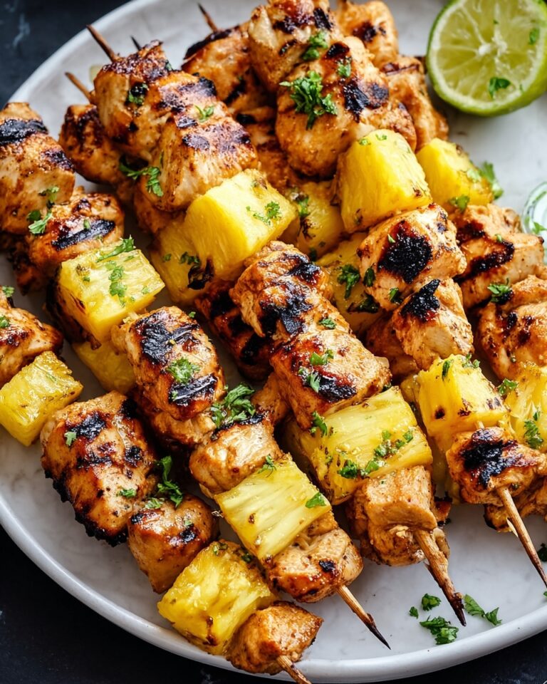 Sweet and Spicy Grilled Chicken and Pineapple Skewers Recipe