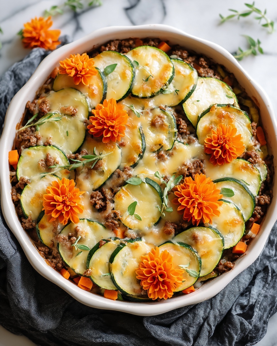 Savory Ground Turkey Zucchini Casserole Recipe - Recipe Image