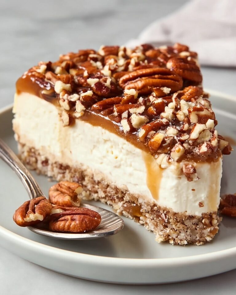 No-Bake Keto Pecan Pie Cheesecake Recipe