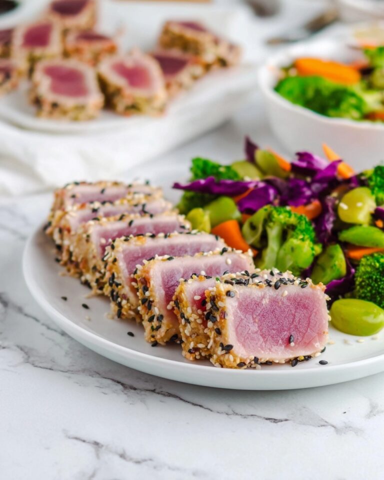 Grilled Ahi Tuna Steaks with Sesame Soy Marinade Recipe
