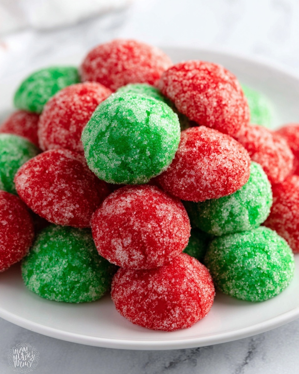 Green and Red Butter Cookies Recipe - Recipe Image