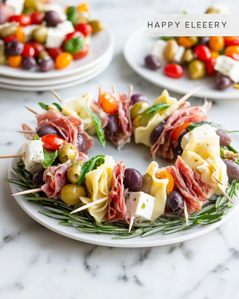 Antipasto Wreath Holiday Appetizer Recipe