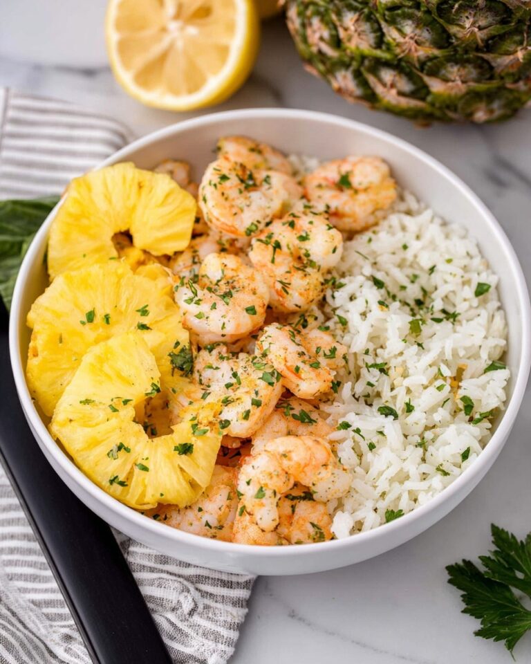 Air Fryer Hawaiian Garlic Shrimp Recipe