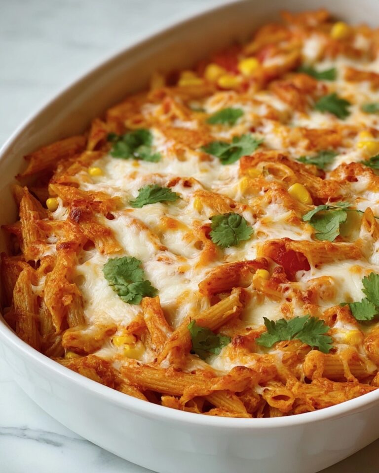 Simple Chicken Enchilada Pasta Bake Recipe