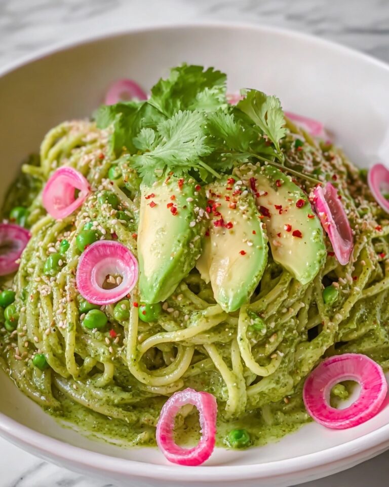Creamy Green Tahini Noodles Recipe