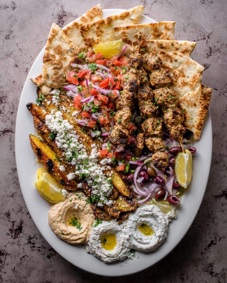 Ultimate Greek Chicken Souvlaki Platter Recipe