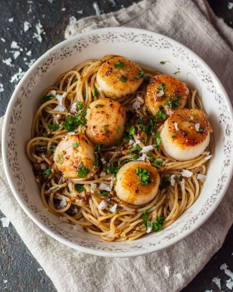 Chipotle Lemon Tarragon Scallops with Angel Hair Pasta Recipe