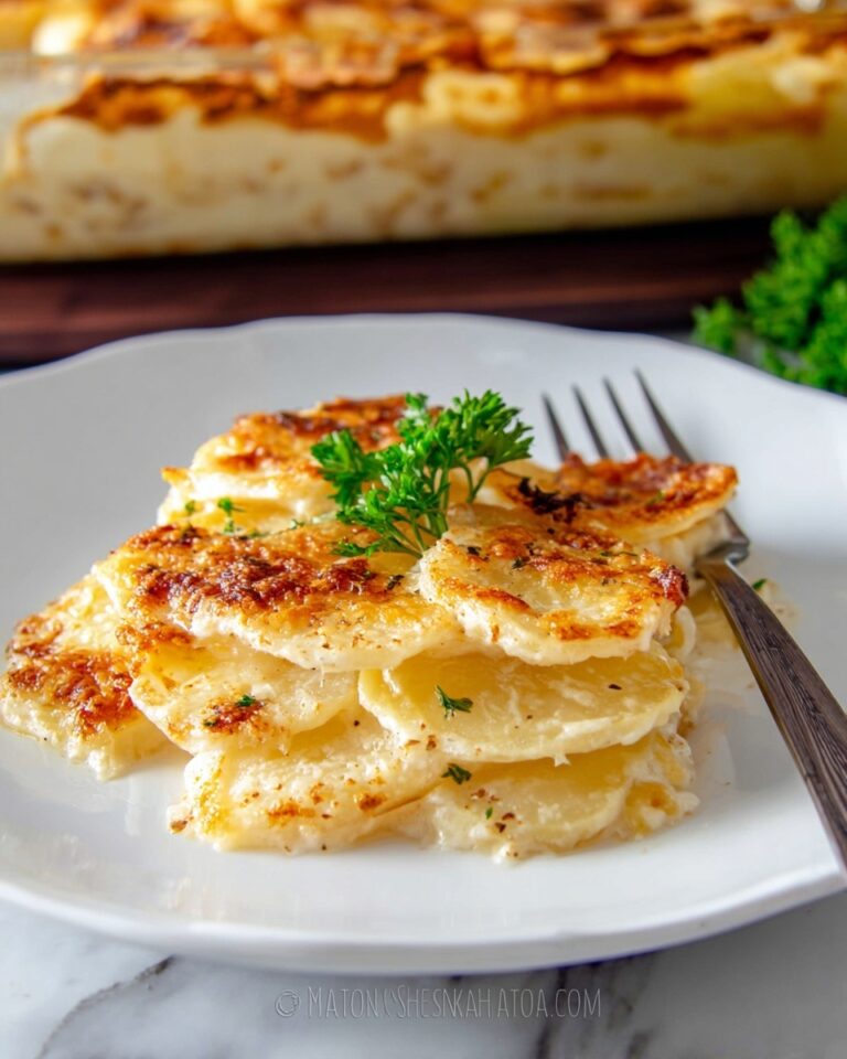 Creamy Cheddar Yukon Gold Scalloped Potatoes Recipe