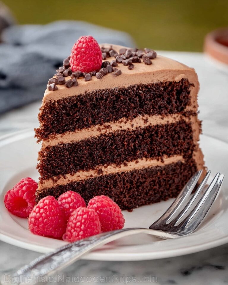 Chocolate Prague Cake with Raspberries and Cream Recipe