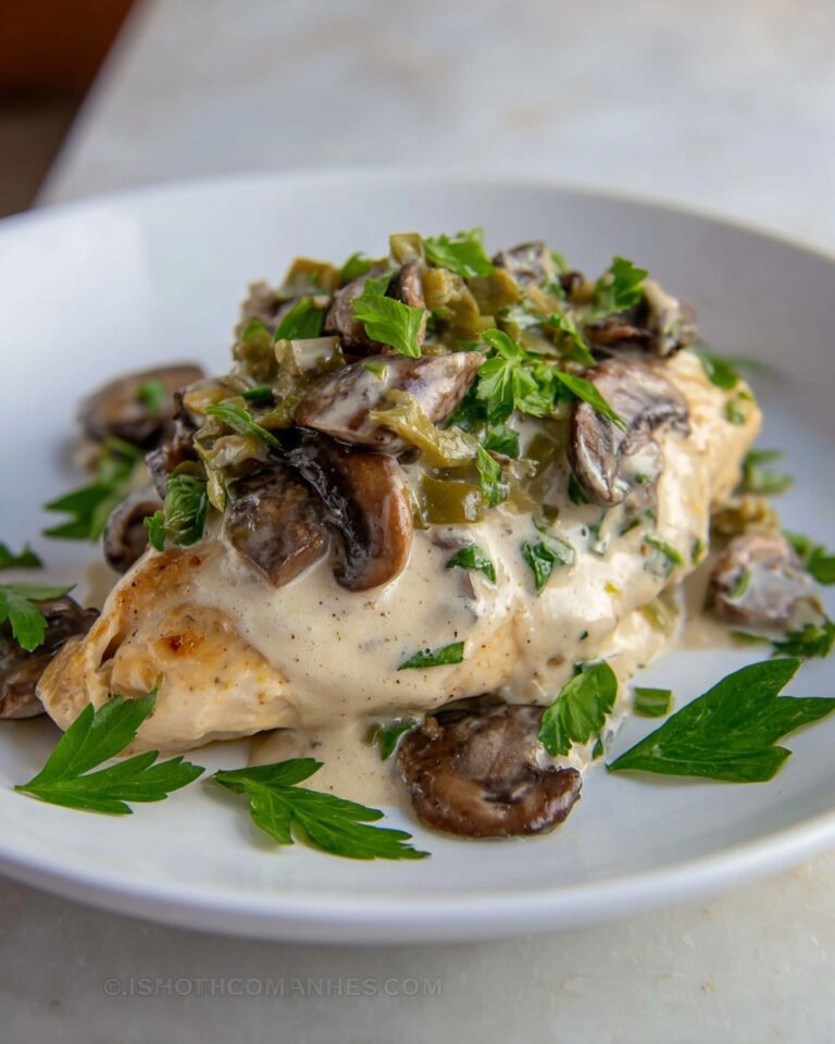 Chicken with Mushroom White Wine Cream Sauce Recipe