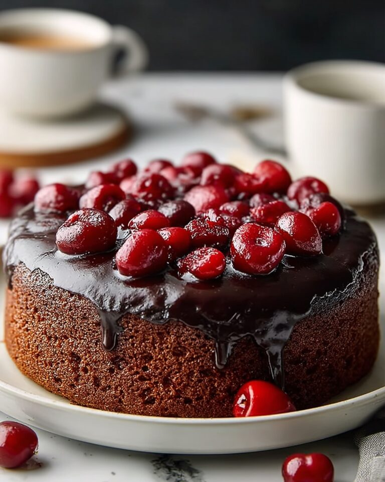 Irresistible Chocolate Cherry Upside Down Cake Recipe