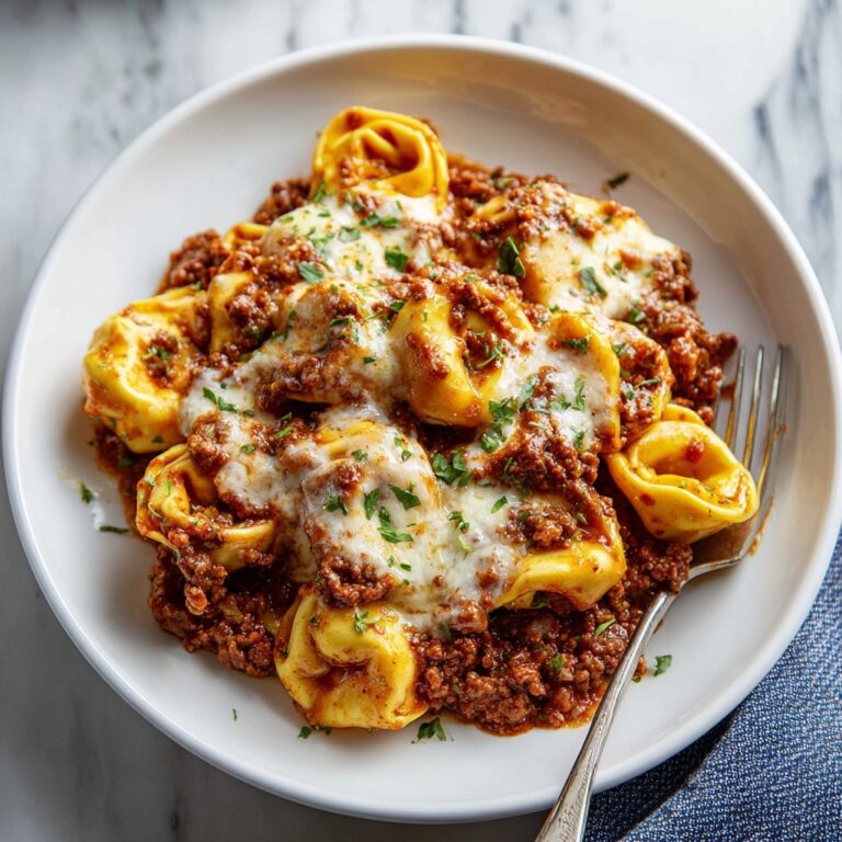 Creamy Tortellini with Meat Sauce Recipe