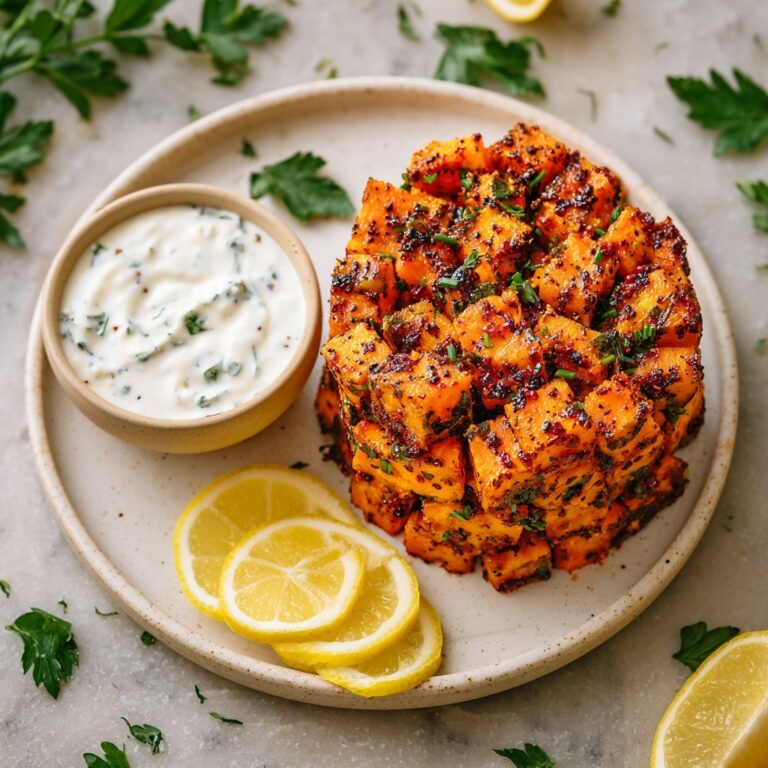 Air Fryer Salmon Bites with Garlic, Paprika, and Spicy Dipping Sauce Recipe