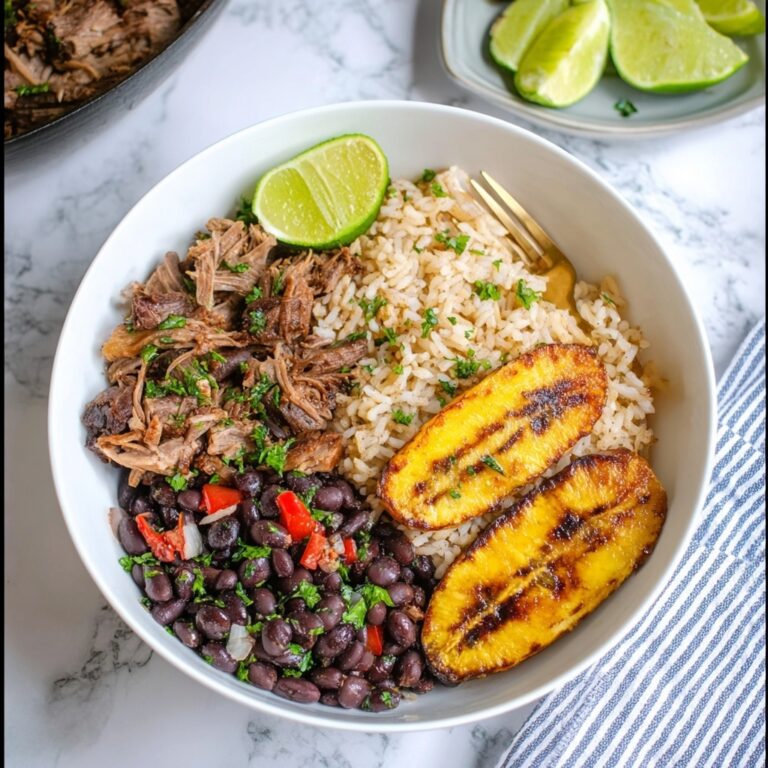 Cuban Bowls with Pork, Black Beans, & Fried Bananas Recipe