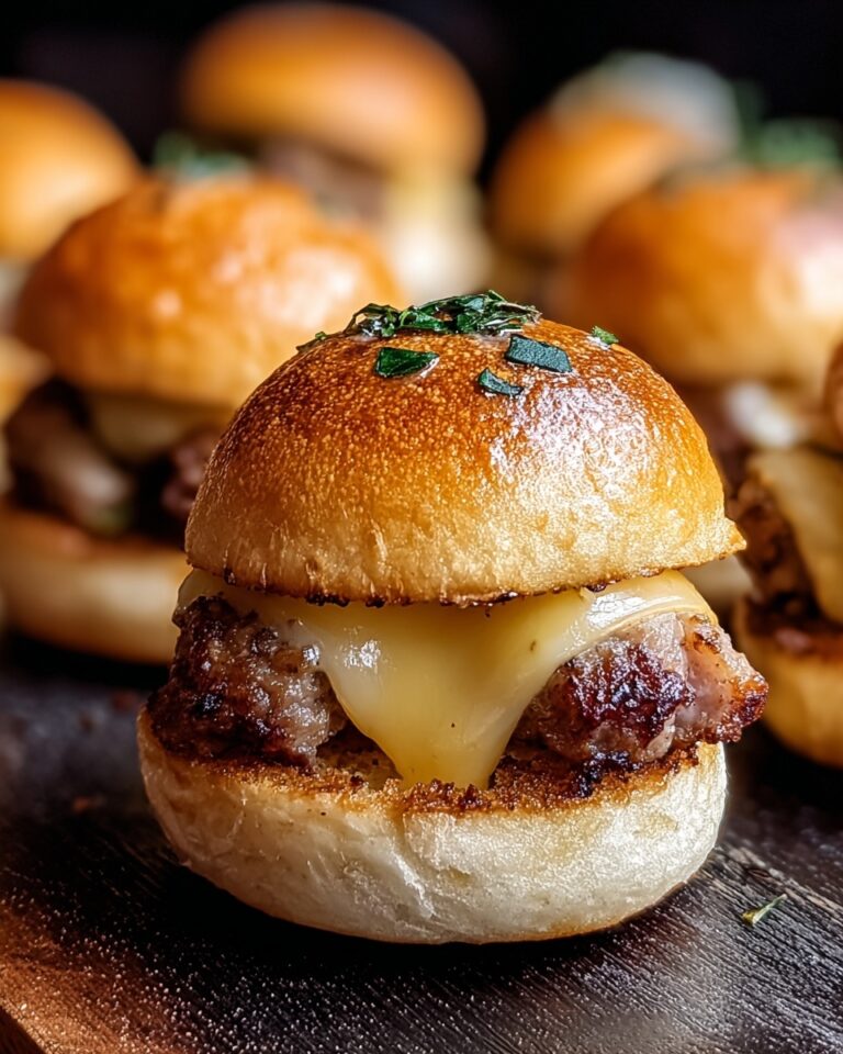 Italian Sausage Slider Sandwiches with Pesto, Provolone, and Roasted Red Peppers Recipe