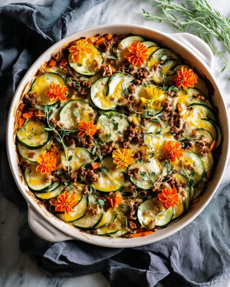 Savory Ground Turkey Zucchini Casserole Recipe