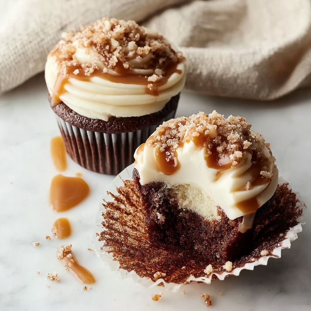 Salted Caramel Cream Cheese Cupcakes Recipe - Recipe Image