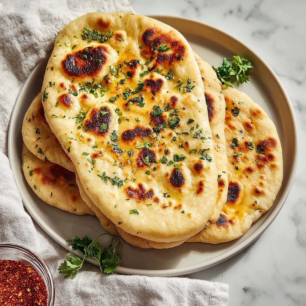 Homemade Garlic Naan Recipe - Recipe Image